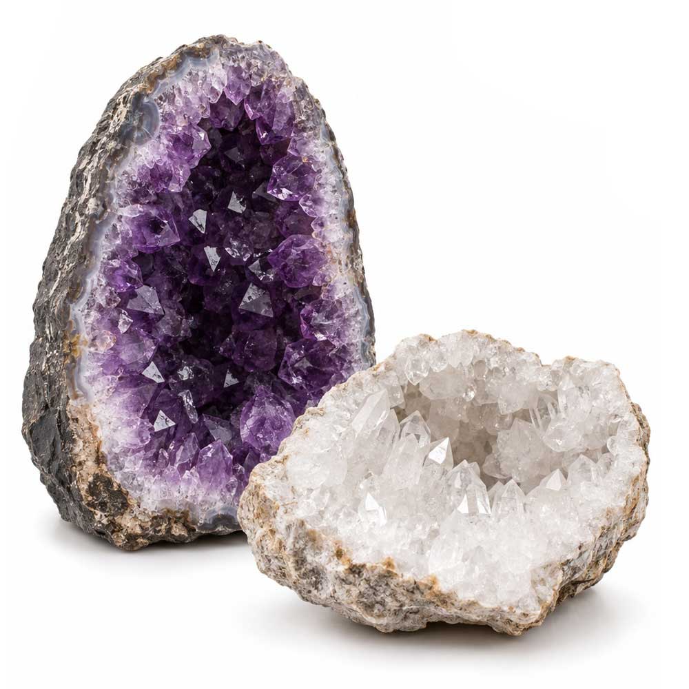 Funkelnde Geoden und Drusen Aura-Mineralien kaufen