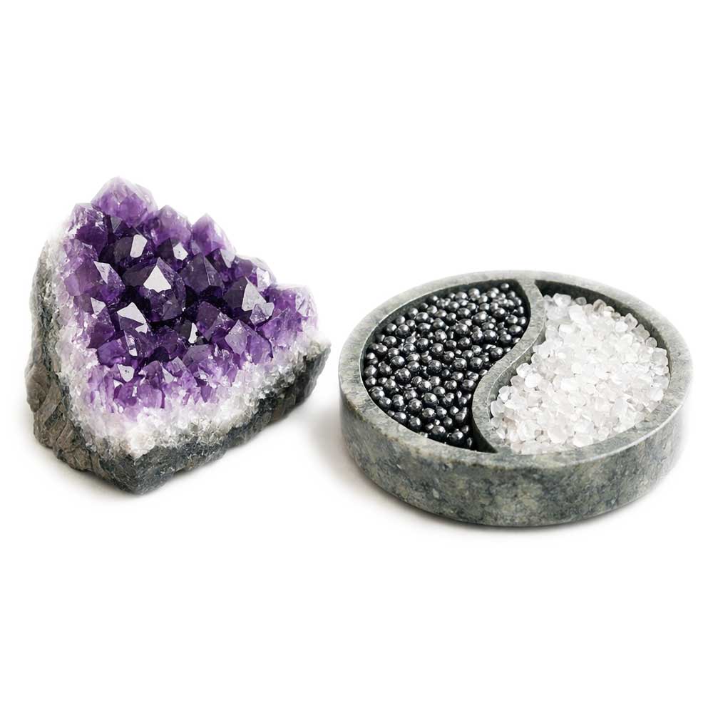 Edelsteine richtig reinigen entladen aufladen Aura-Mineralien