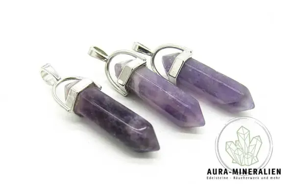 Amethyst Doppelspitzen Anhänger