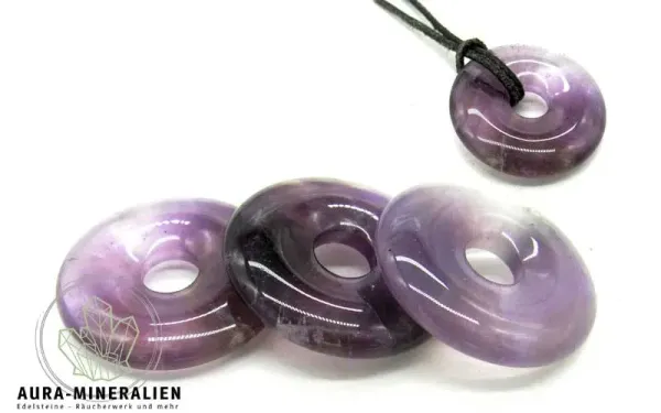Heller klarer Amethyst Donut 30mm aus Brasilien Rio Grande do Sul