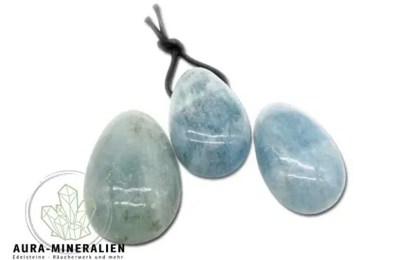 Aquamarin Tropfen Anhänger gebohrt