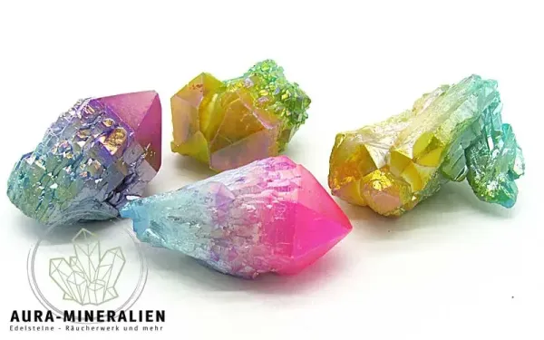 Aura Quarz Spitzen bunt  ( behandelt )