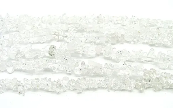 Transparente Bergkristall Splitterkette 80 cm endlos aus Brasilien – Aura Mineralien