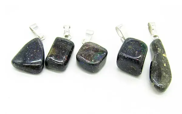 Black Opal (Honduras ) Anhänger mit Silberöse
