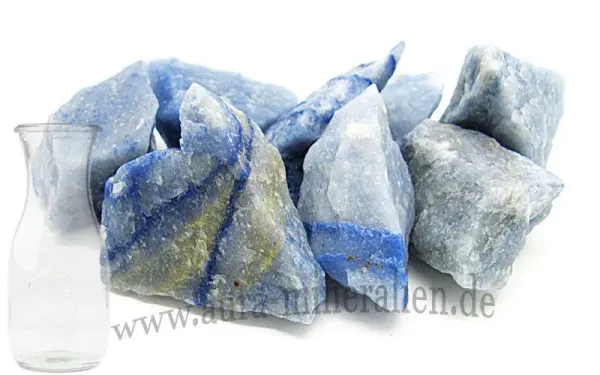 Blauquarz Natur Wassersteine roh