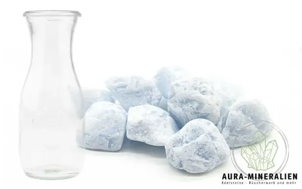 Calcit blau Natur Wassersteine angetrommelt