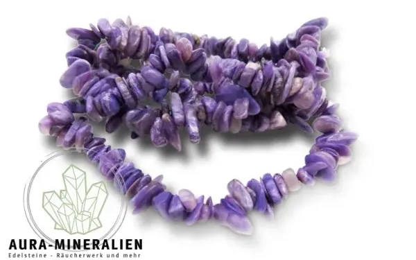 Violettes Charoit Splitterarmband mit seidigem Glanz