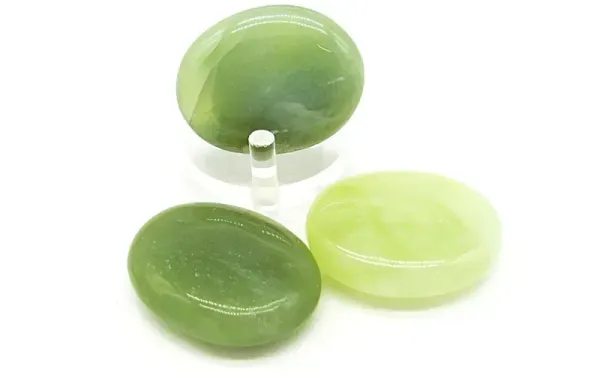 China Jade - Serpentin  Scheibensteine