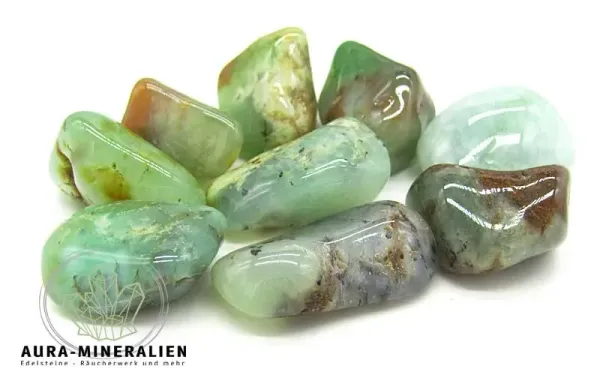Chrysopras Trommelsteine