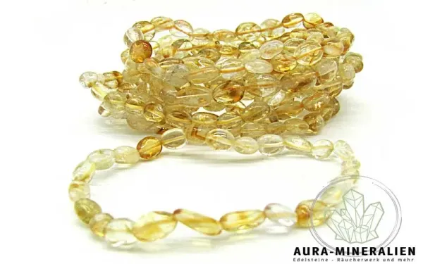 Goldgelbes Citrin Armband mit kleinen Nuggets