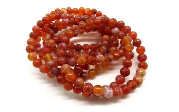 Armband aus thermisch behandeltem Achat in Feuer-Optik