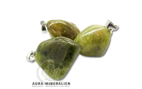 Grossular Granat Anhänger mit Stiftöse