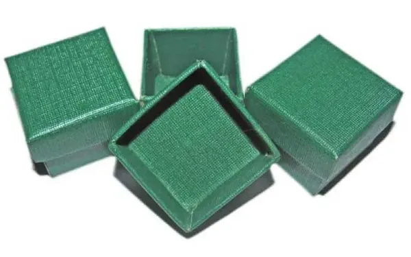 Grüne Schmuckschachteln klein 2,5 x 2,5 cm