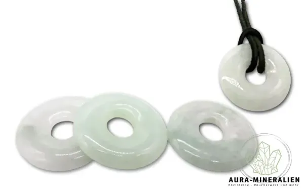 Jadeit ( Burma ) Donut Edelstein Anhänger