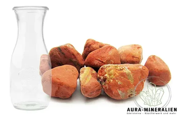 Jaspis rot Natur Wassersteine angetrommelt