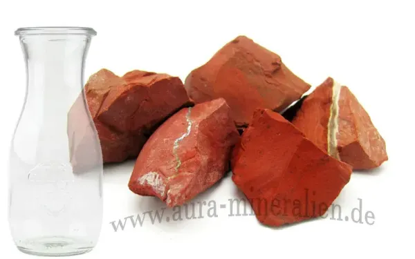 Jaspis rot Natur Wassersteine roh