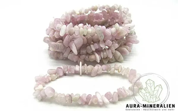 Rosa Kunzit Splitterarmband