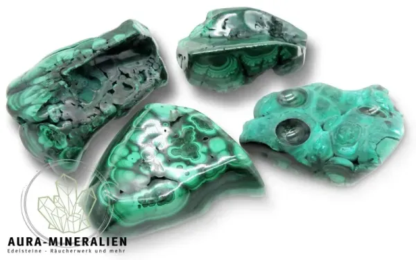 Malachit Stücke | teilweise poliert ca.200 - 250 Gramm