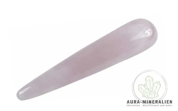 Massagestab Rosenquarz ca. 9 cm lang