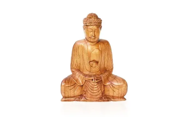 Meditationsbuddha Suarholz Handarbeit  10 cm