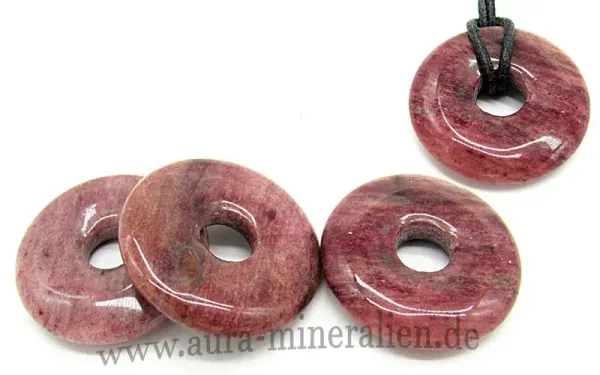 Piemontit Donut Edelstein Anhänger