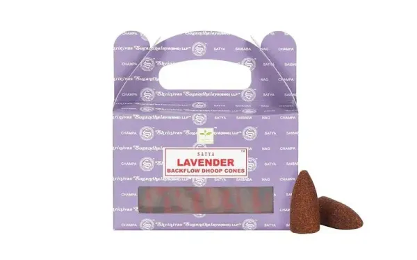 Satya Sai Baba Lavendel Backflow Räucherkegel Packung