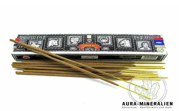 Schwarze Packung Satya Sai Baba Nag Champa Super Hit Räucherstäbchen