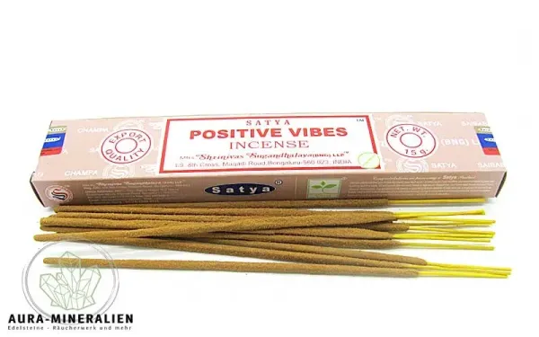 Packung Satya Positive Vibes Räucherstäbchen für gute Laune