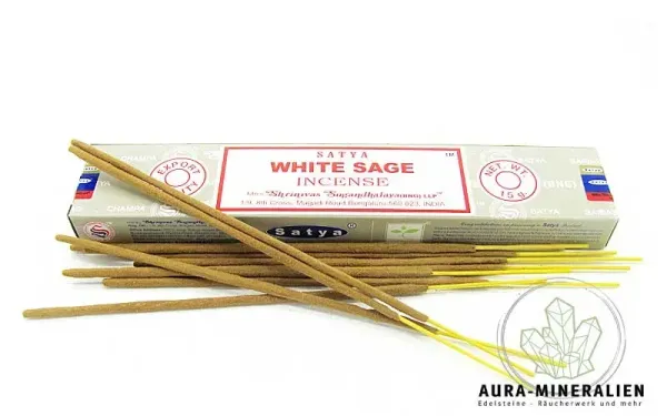 Packung Satya Sai Baba White Sage (Weißer Salbei) Räucherstäbchen