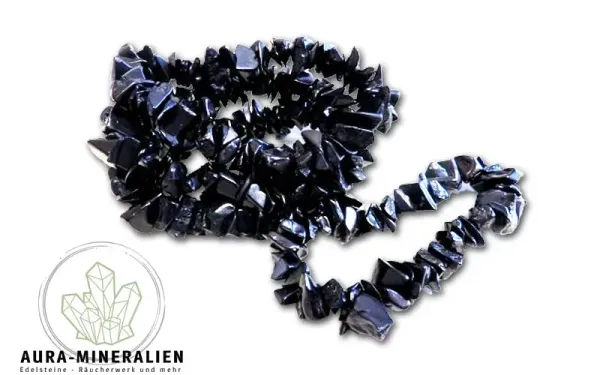 Schungit Splitterarmband ( big chips ) mit Gummizug 0,8 - 1,2 cm / Ø 19 cm