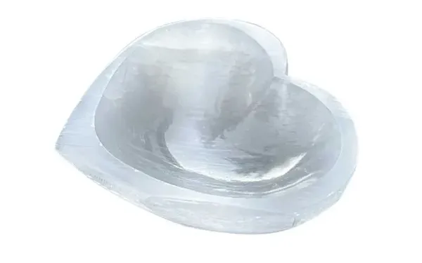 Selenit Ladeschale Herzform ca. 12 cm