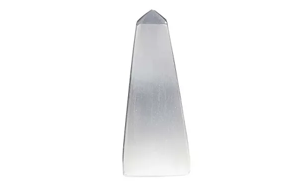 Selenit Obelisk geschliffen ca. 10 cm
