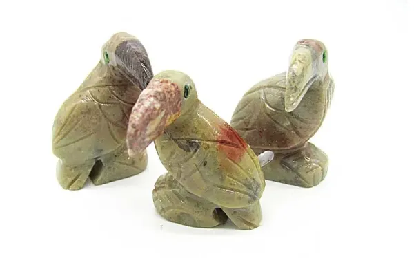 Specksteinfigur Tukan klein