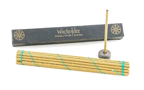 Tibetische Wacholder Räucherstäbchen  mit Keramikhalter.