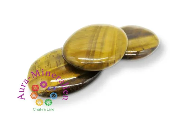 Tigerauge ( Manipura-Nabel-Solarplexus Chakra ) Auflegesteine flach | 3. Chakra