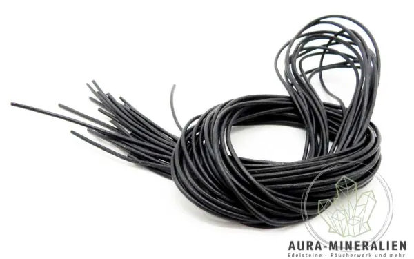 Ziegenlederband schwarz 1 Meter