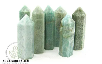 Geschliffene Amazonit Spitze aus Brasilien 6-8 cm