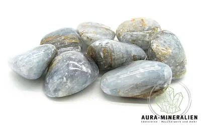Blaue Baryt Trommelsteine aus Ch...