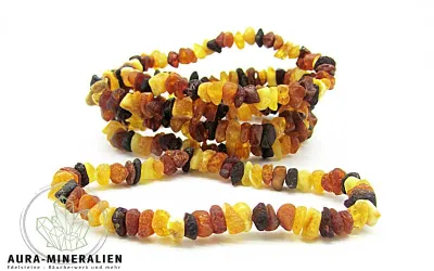 Mattes mehrfarbiges Bernstein-Armband mit 10mm Perlen