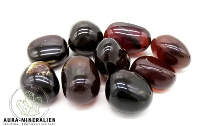 Blauer Bernstein aus Sumatra mit...