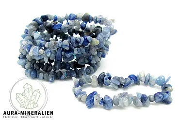 Blauquarz Splitterarmband mit elastischem Gummizug