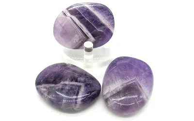 Chevron-Amethyst Scheibensteine Chevron-Amethyst Scheibenstein (...