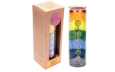 Fair Trade Chakrakerze aus Stear...