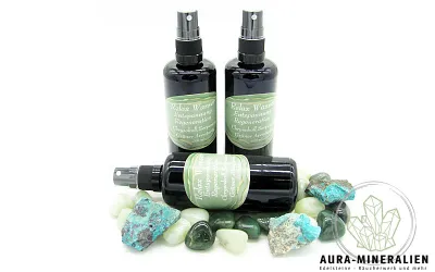 00ml Relax-Wasser Sprayflasche aus Violettglas mit Edelsteingranulat