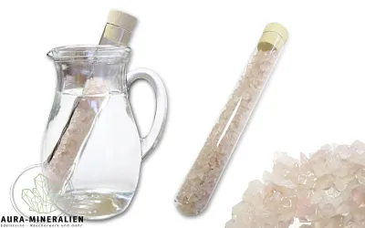 Glasstab mit Rosenquarz zur Wass...