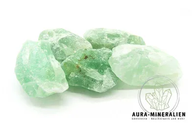 Grüner Fluorit Rohstein mit natürlicher Struktur aus China.
