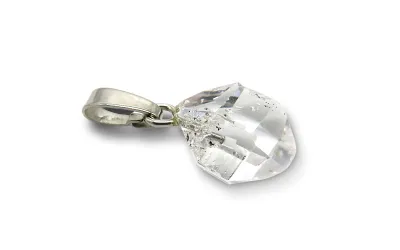 Herkimer Diamant Anhänger mit Silber Stiftöse | Orignal aus Herkimer County | Einzelstück Herkimer Diamant Unikat als Natu...