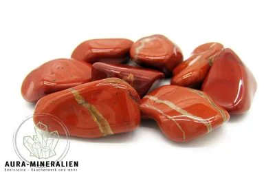 Roter Jaspis als Trommelstein / ...