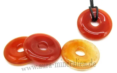 Kräftig roter Karneol Donut Anhä...