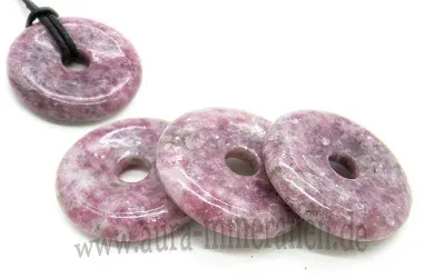Lepidolith Donut Edelstein Anhänger Zart violetter Lepidolith Donut ...